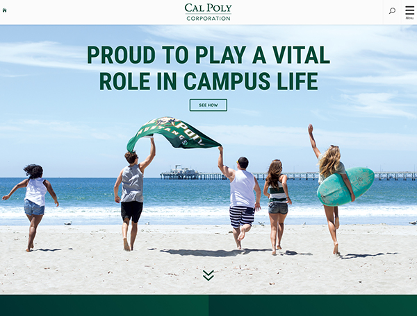 Cal Poly Corporation website homepage image