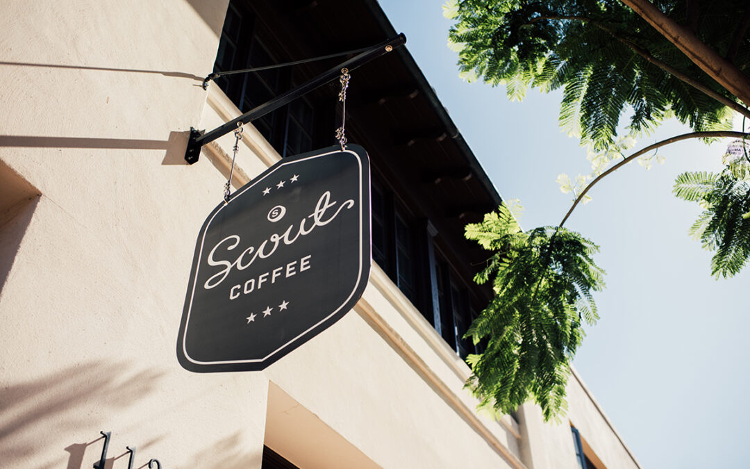 Scout Coffee sign